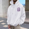thumbnail image 1 of MHFRRA Sudadera con Capucha Informal para Hombre, Holgada, con Estampado Gráfico, para Otoño E Invierno, Uso Diario, Cómoda, Tela Suave, Ligera, Ropa de Calle Blanco, 1 of 4