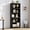Black 5-Tier 23.6" W, variant on 75" Tall 31.5"W Farmhouse 6-Tier Open Bookcase, Wooden Display Storage Rack with Adjustable Shelves & Anti-Slip Base for Library Balcony Study Home Office