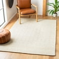 thumbnail image 2 of SAFAVIEH Micro-Loop Conchur Geometric Area Rug, Ivory/Light Green, 5' x 5' Square, 2 of 7