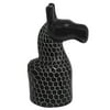 Black Geometric African Safari Stone Statue Animal Carved Sculpture Art (Giraffe) The Crabby Nook