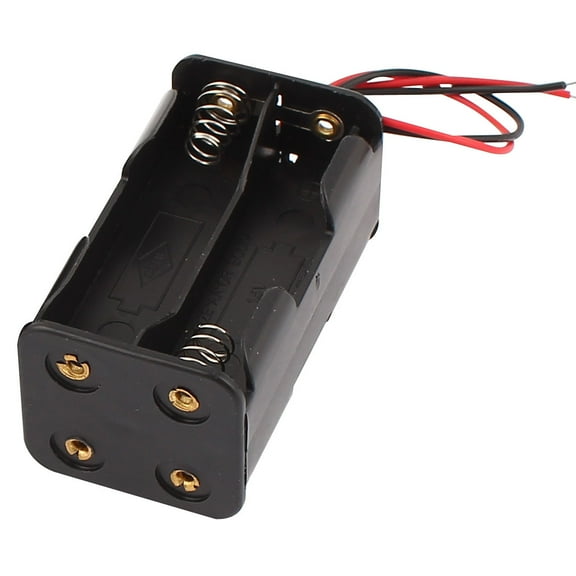 Unique Bargains 2 Pcs Dual Sides Plastic Cell Holder for 4 x AAA 1.5V Battery