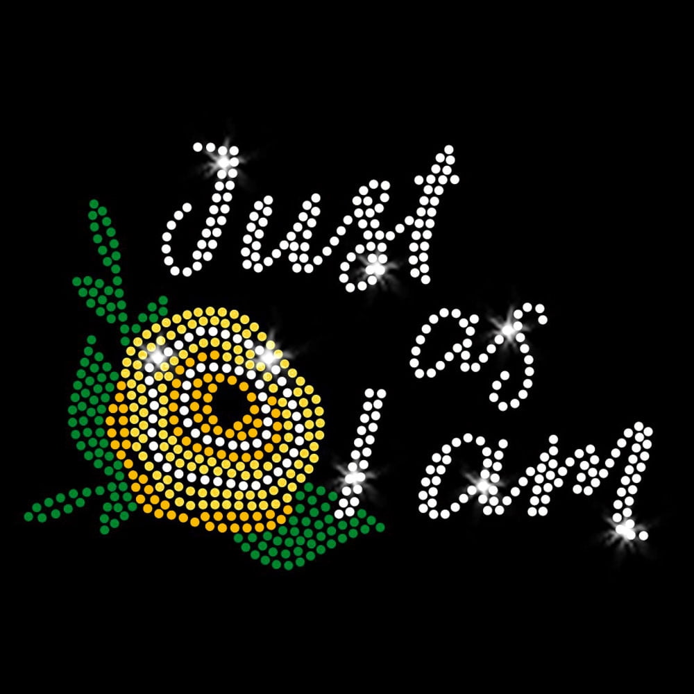 Just As I Am Iron Faith Ironon Clear Rhinestone Transfer by JCS