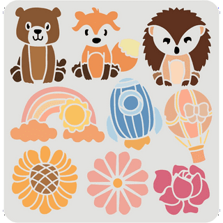 26Pack Cute Animal Baby Shower Stencils Onesie Decorating Kit Stencil  Variety Animals Pattern Painting Stencils Templates Reusable for Painting