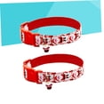 thumbnail image 3 of Milisten Collier pour Chat Rouge 2 Pcs avec Sangle Ajustable et Imprimé du Père Noël pour la Mode, 3 of 8