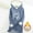 Blue, variant on HWRETIE Women's Casual Pullover Printing Thickened Fashionable Casual Long Sleeved Hooded Sweatshirt Yellow