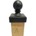 thumbnail image 5 of 3.5" x 3.5" Heavy Duty Aluminum Ball Post Cap for True/Actual 3.5" x 3.5" Wood Posts - Black (Works ONLY with Actual 3.5" x 3.5" Posts. Will NOT Work with Actual 4" x 4" Posts), 5 of 5