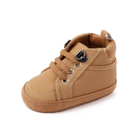 

Ymiytan Infant Winter Boots First Walkers Ankle Boot Elastic Band Crib Shoes Outdoor Casual Shoe Anti-skid Soft Sole Booties Brown 5C