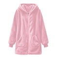 thumbnail image 5 of HAiming Long Fleece Jackets for Women Long Sleeve Zip up Hooded Comfy Casual Coats Fall Winter Workout Tops with Pockets, 5 of 9