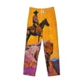 thumbnail image 6 of Goofa Cliff Western Cowboy Pattern Printed Soft Pajama Pants for Men, Wide Leg Comfy Casual Lounge Yoga Pants-Medium, 6 of 9