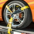 thumbnail image 5 of VULCAN Economy Car Tie Down Kit, 4 Lasso Straps, 4 Flat Hook Ratchets, 4 36 inch Axle Straps, 3300 Lbs SWL, 5 of 8
