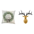 thumbnail image 1 of Funda de almohada,Funda de almohada navideña 2023 de 18 x 18 pulgadas,suave para interiores,Funda de almohada decorativa para decoración navideña,Estatua de cabeza de ciervo,Decoración de, 1 of 8