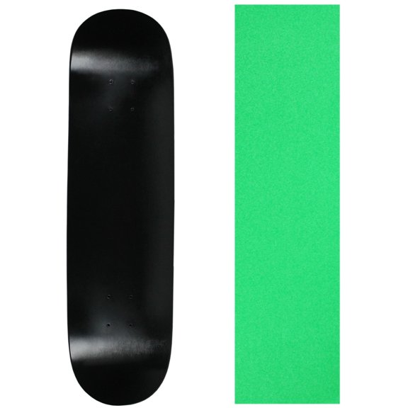 Skateboard Deck Pro 7-Ply Canadian Maple DIP BLACK With Griptape 7.5" - 8.5"