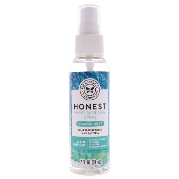 Honest Hand Sanitizer Spray Coastal Surf , 2 oz Hand Sanitizer