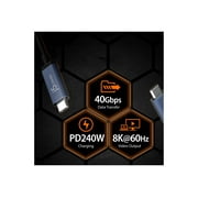 j5create USB 40Gbps 240W USB Type-C Cable, JUC29L08