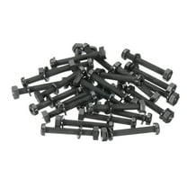 Uxcell M4x25mm White Nylon Bolts Plastic Nuts Full Thread Head Screws and Nuts Set