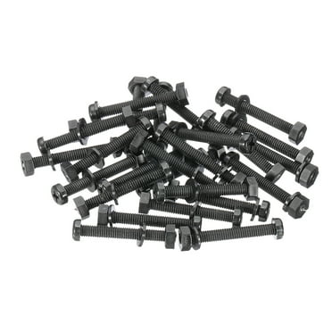 Uxcell M4x25mm White Nylon Bolts Plastic Nuts Full Thread Head Screws and Nuts Set