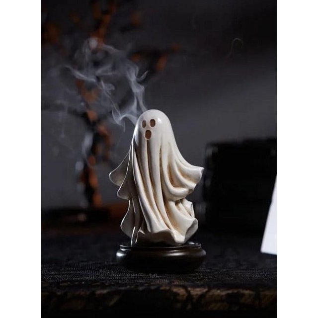 Ofertas relámpago de Halloween: Porta incienso de fantasma, quemador de resina con aromas de fantasmas, decoración de calaveras, quemador de cascada, porta incienso, decoración de chimenea para el