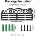 thumbnail image 2 of My Success Medal Hanger Inspiarional Text Medal Holder Iron Hook Rack Frame Awards Ribbon Cheer Ribbon Lanyard Medal Wall Hanger Material Iron, 2 of 7