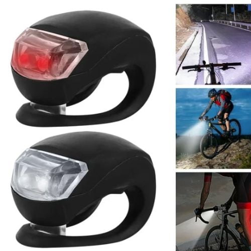 Gpoty 2pcs Silicone Bicycle Lights LED Bike Light Waterproof Bicycle Front Light 3 Switching Modes Bicycle Lights Frog LED Bike Headlight Bike Taillight Safety LED Bike Lamps for Road Bike MTB -