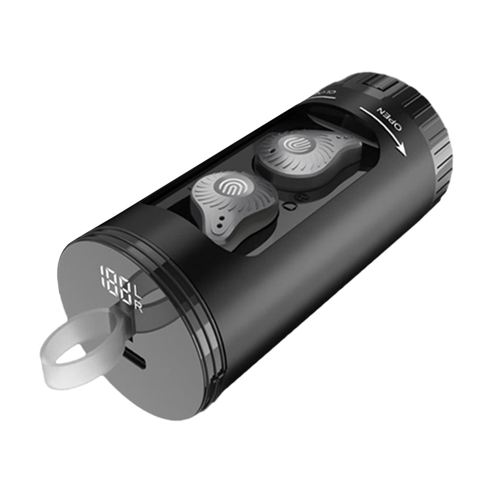 Speakers Bluetooth Wireless,Wireless Earplugs In-Ear Bluetooth Headset Ipx3 Waterproofing Grade Intelligent Noise Reduction Led Power Display Round Drawer Type Charging Case