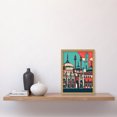 thumbnail image 2 of Brighton's Royal Pavilion in Ivory Blue and Red Artwork Framed Wall Art Print A4, 2 of 4
