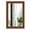 Brown, variant on Costway 24" x 36" Rustic Decorative Wall Mirror with Solid Wood Frame Beads for Living Room Brown