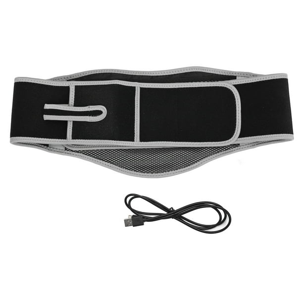 Cinturón calefactable con temperatura ajustable, suave, para aliviar el dolor, masaje vibratorio, almohadilla térmica para la espalda baja.
