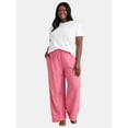 thumbnail image 5 of Time and Tru Women's and Women's Plus Wide Leg Linen Blend Pants, 29" Inseam, Sizes XS-4X, 5 of 5