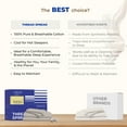 thumbnail image 3 of THREAD SPREAD 100% Egyptian Cotton Queen Sheet Set - Luxury High Thread Count Egyptian Cotton Bed Sheets Queen Size, 16" Deep Pocket Bed Set, Silky Soft, Cooling, Sateen Weave Bedding - White, 3 of 8