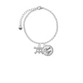 thumbnail image 2 of Delight Jewelry Silvertone Skull with Clear Crystals - Domed Thank You Charm Bracelet, 6"+2", 2 of 5