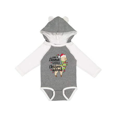 

Inktastic Happy Holidays Have a Llama Little Chrismukkah Gift Baby Boy or Baby Girl Long Sleeve Bodysuit