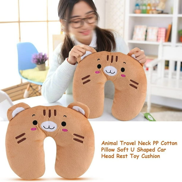 Almohadas de viaje de animales cojin para descansar el cuello en forma de U almohada para dormir cojin de relajacion para asiento de coche TGV tigre JM Walmart en linea