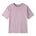thumbnail image 3 of MPWEGNP T-Shirt Ample à Manches Courtes Col Rond pour Femmes Été Décontracté Violet m, 3 of 3