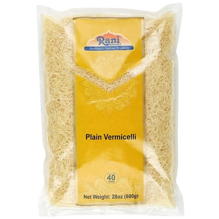 Rani Plain Vermicelli (Wheat Noodles) 28oz (1.75lbs) 800g ~ All Natural | Vegan | NON-GMO | Indian Origin