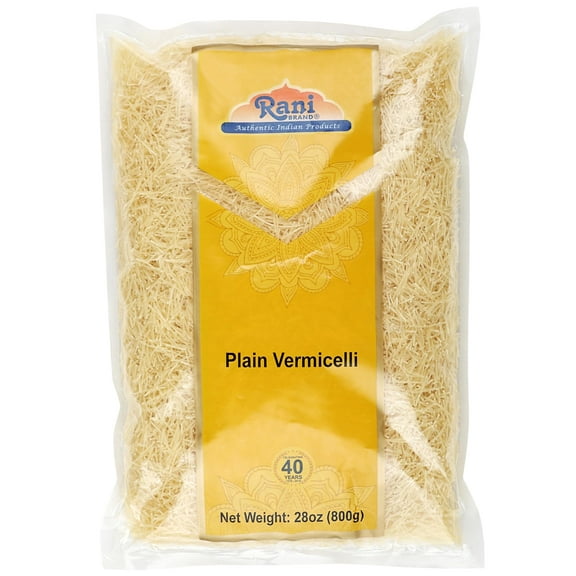 Rani Plain Vermicelli (Wheat Noodles) 28oz (1.75lbs) 800g ~ All Natural | Vegan | NON-GMO | Indian Origin
