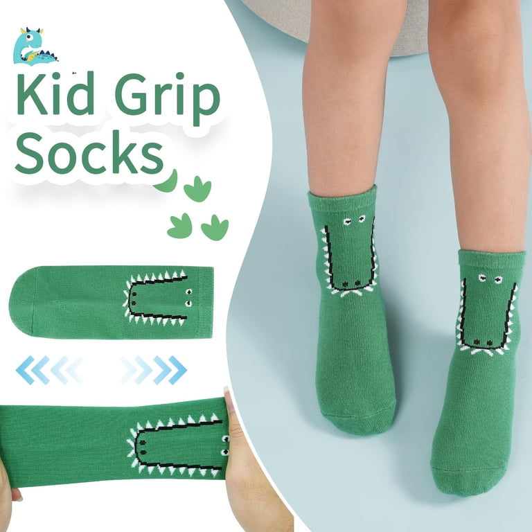 Elutong Toddler Grip Socks 15-Pack with Cartoon Designs photo 3