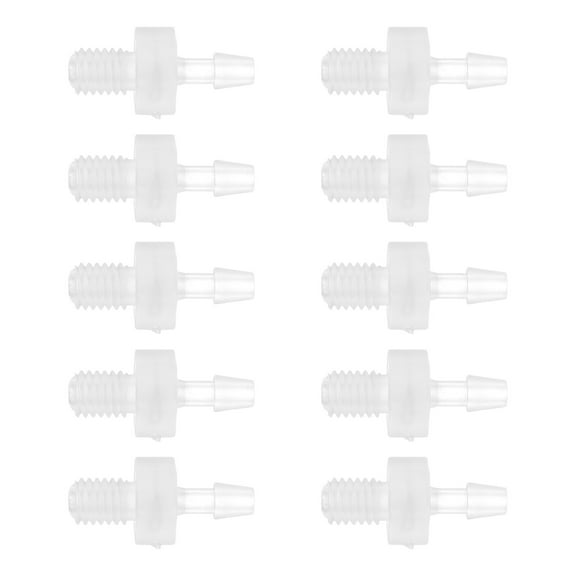 Unique Bargains Plastic Hose Barb Fittings, 1/8" Barb M5 External Thread Adapter Connector PP Clear, 10 Pcs