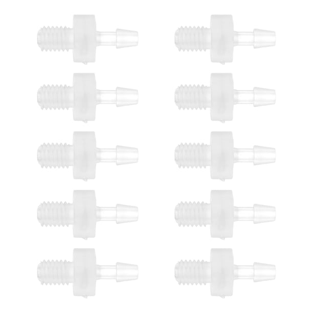 Conectores de adaptador de rosca externa M5 de 3/32" de ajuste de manguera de plástico Unique Bargains, 10 piezas