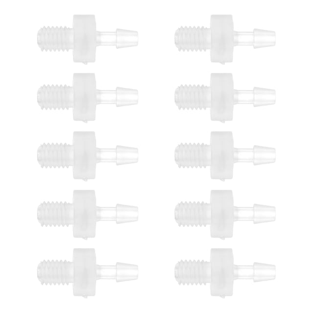 Conectores de adaptador de rosca externa M5 de 3/32" de ajuste de manguera de plástico Unique Bargains, 10 piezas