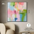 thumbnail image 5 of Dynamic Brushwork Canvas Modern Colorful Print by Art Remedy, Black Frame, 40" x 40", 5 of 7