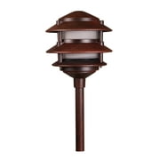 Best Pro Lightings 20-Watt 3 Tier Pagoda Path Light In Rust