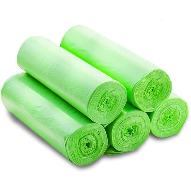 Bolsas de basura organicas 30 litros, pack de 100 bolsas de basura resistentes al desgarro, bolsas de basura de comida de cocina, bolsas de basura 100% compostables y biodegradables bolsas de basura de maicena Vhermosa CWY-1566