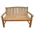 thumbnail image 3 of Teak Wood Buenos Aires Oval Outdoor Patio Bench, 4 Foot, 3 of 4