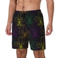 thumbnail image 1 of Fotbe Mardi Gras Carnival Traje de Baño para Hombre – Shorts de Natación de Secado Rápido con Forro y Bolsillos-3X-Large, 1 of 6