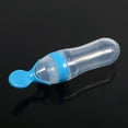 thumbnail image 2 of Biberón de Silicona Ecomeon 90mL con Cuchara Alimentador de Cereal para Bebés Azul, 2 of 3