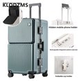 thumbnail image 2 of KLQDZMS-maleta con marco de aluminio, cubierta de carrito para ordenador portátil con apertura frontal, multifuncional, 26 ", 28", 30", 32 pulgadas, equipaje de gran capacidad, 2 of 4
