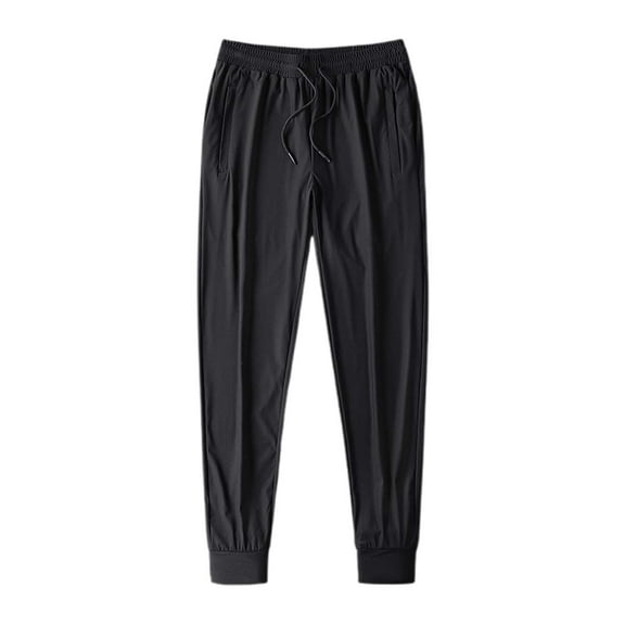 WERYOUNG Men Unisex Stretch Quick Drying Pants Casual Elastic Waist Drawstring Leisure Pants Trousers