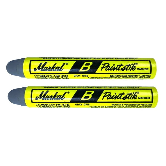 Two Markal B Gray Tire Chalk Paint Stick Crayon Surface Markers Graffiti Art
