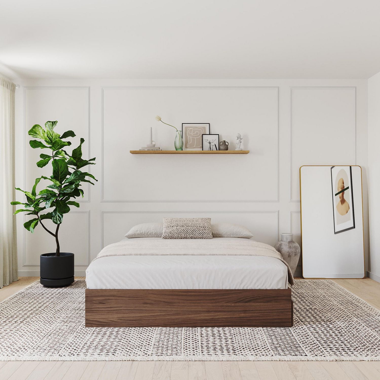 Nexera Alibi 3 Drawer Storage Bed, Walnut