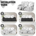thumbnail image 6 of Xoenoiee White Marble Print Recliner Sofa Covers Recliner Sofa 3 Seater Recliner Couch Covers for 3 Cushion Couch 8 Pieces Washable Stretch Reclining Sofa Slipcovers, 6 of 7